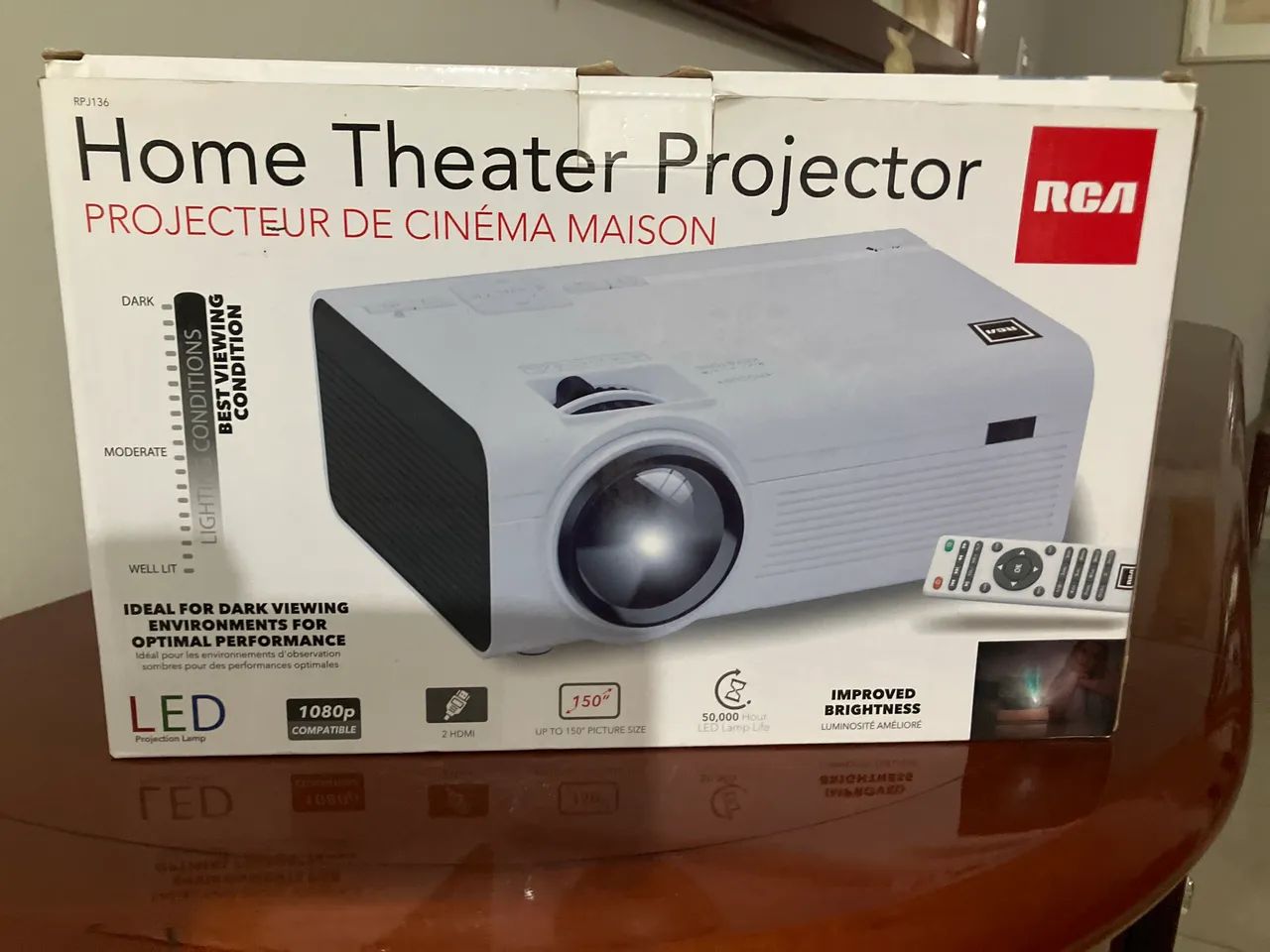  Projetor de parede Home theater projector RCA