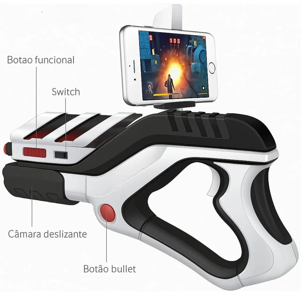 Pistola de Realidade Aumentada com Suporte para Celular em Android e iOS  - Foto 5