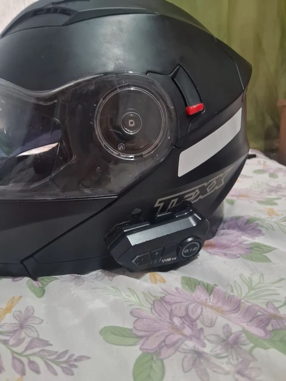 Capacete texx microfone - Foto 3