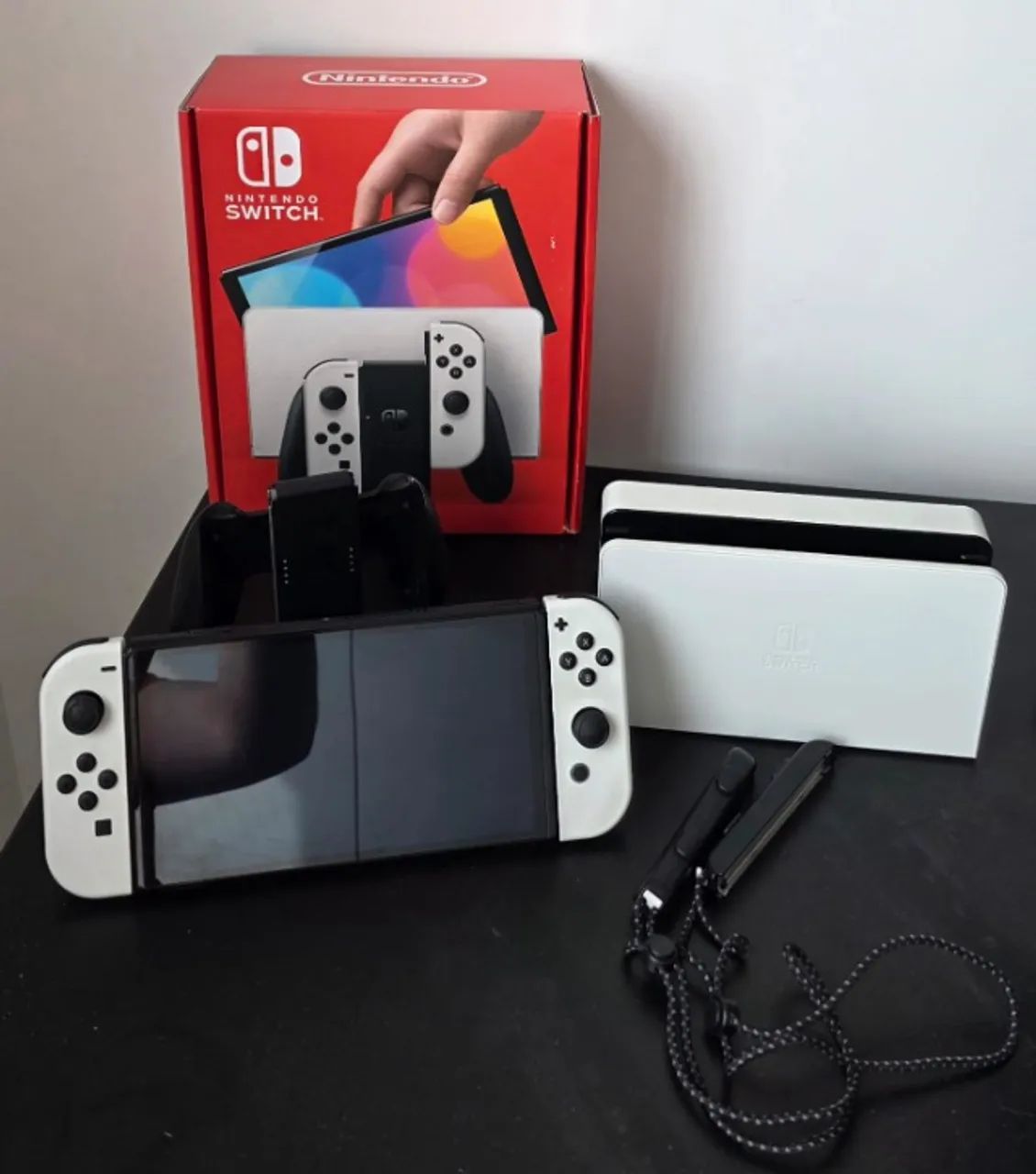 Nintendo Switch 1 OLED 32GB + Cartão de memória 512GB. Todos os
