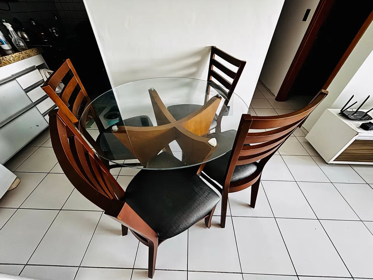 Mesa para sala 4 cadeiras 