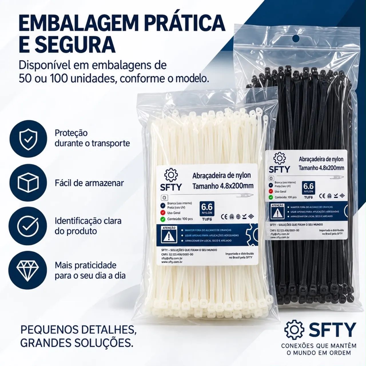 Abraçadeira Nylon vários tamanhos  - Foto 4