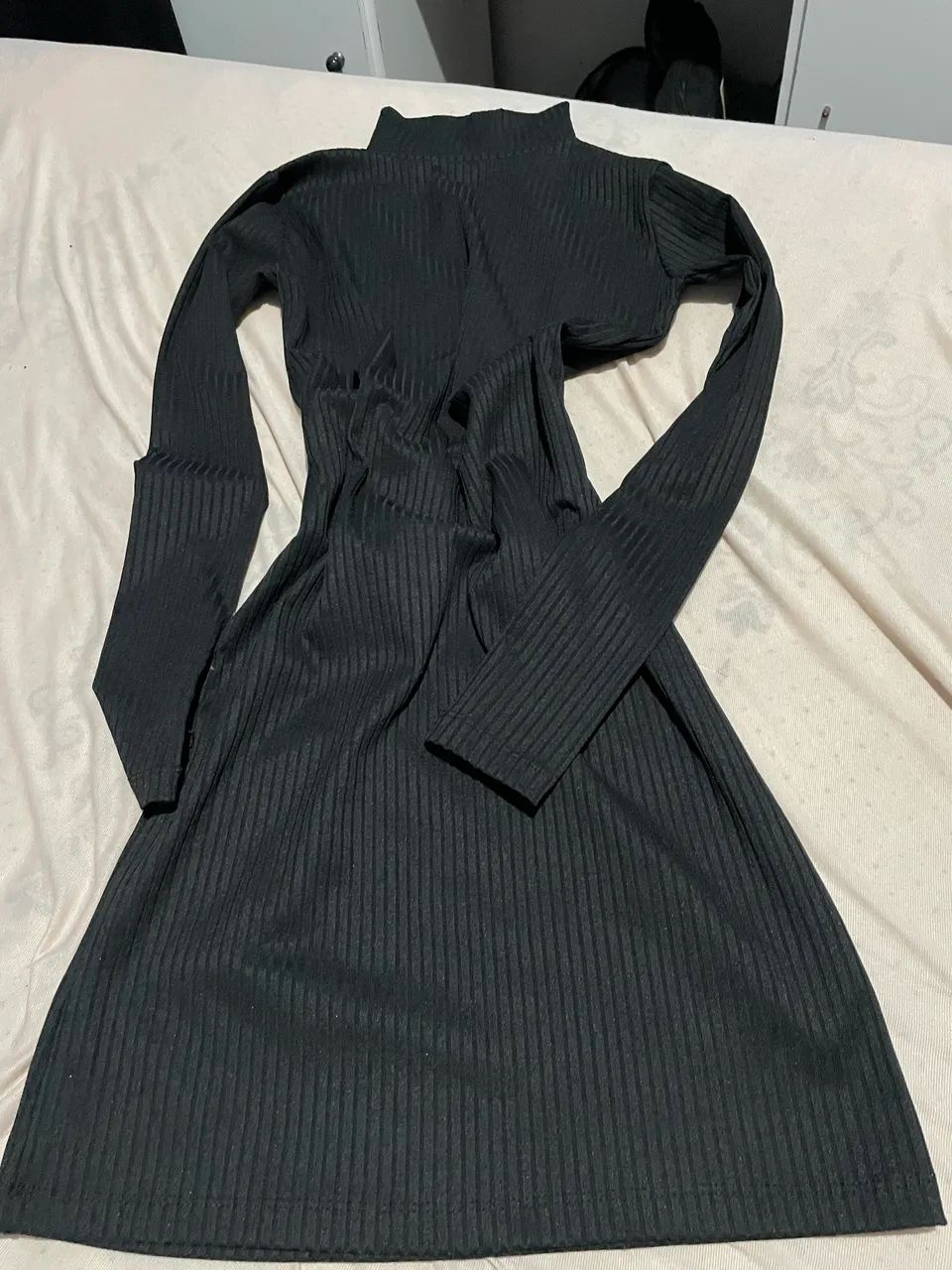 Vestido preto manga longa - Foto 2