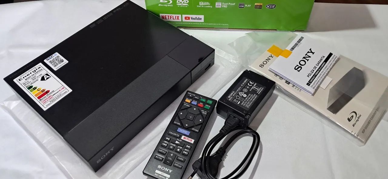 Reprodutor Sony Blu Ray e Dvd BDP S1500 - DVD, Blu-Ray e Vídeo