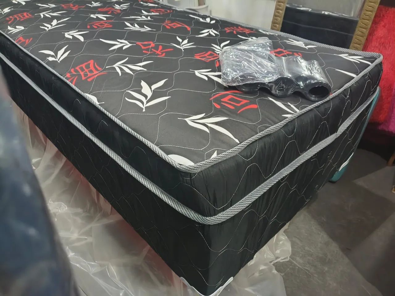 Cama Box Nova no Plástico - Molas Solteiro (ENTREGO GRÁTIS) - Foto 2