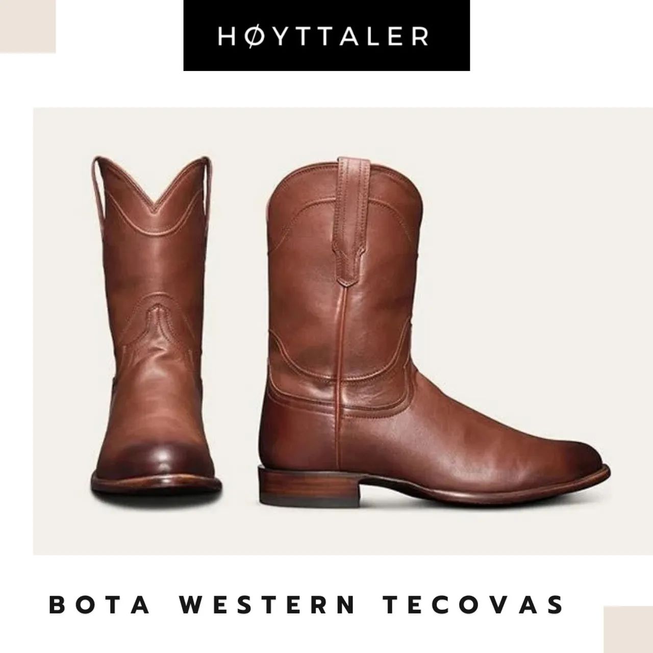 bota western tecovas the dean roper cano curto marrom