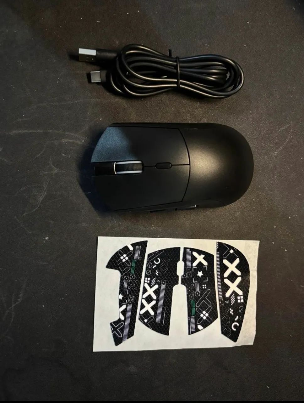 Mouse Gamer Smailwolf RS7 Sem Fio e cabeado (preto e branco) - Foto 3