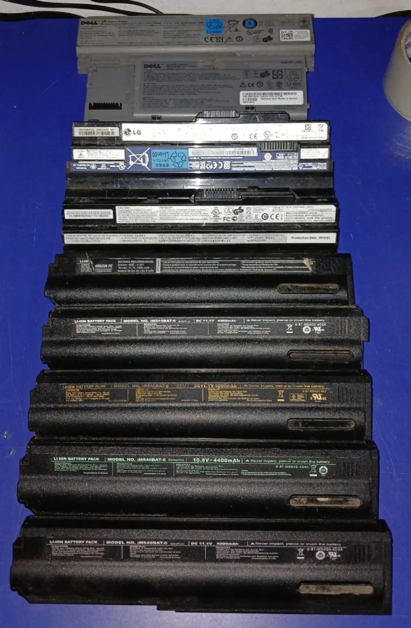 Lote com 10 baterias de notebooks - Diversas - Lacradas