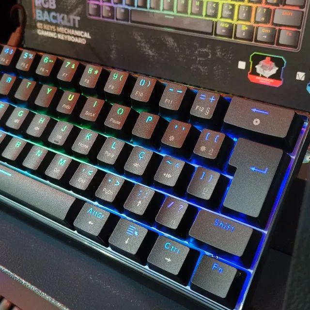 Teclado Mecânico Gamer RGB Havit 60% Switch Azul  - Foto 5