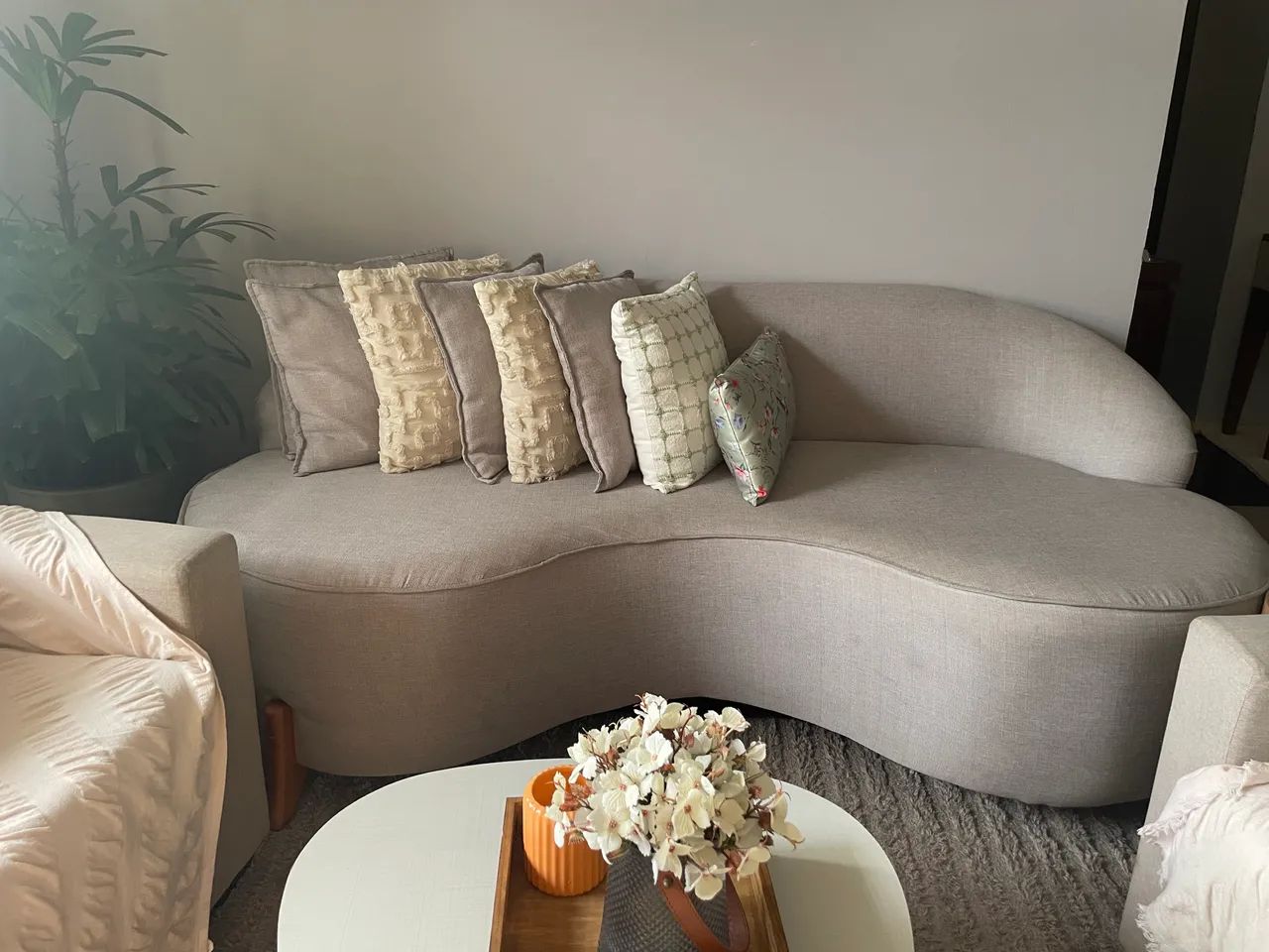Vendo sofá orgânico de linho novo!!  - Foto 2