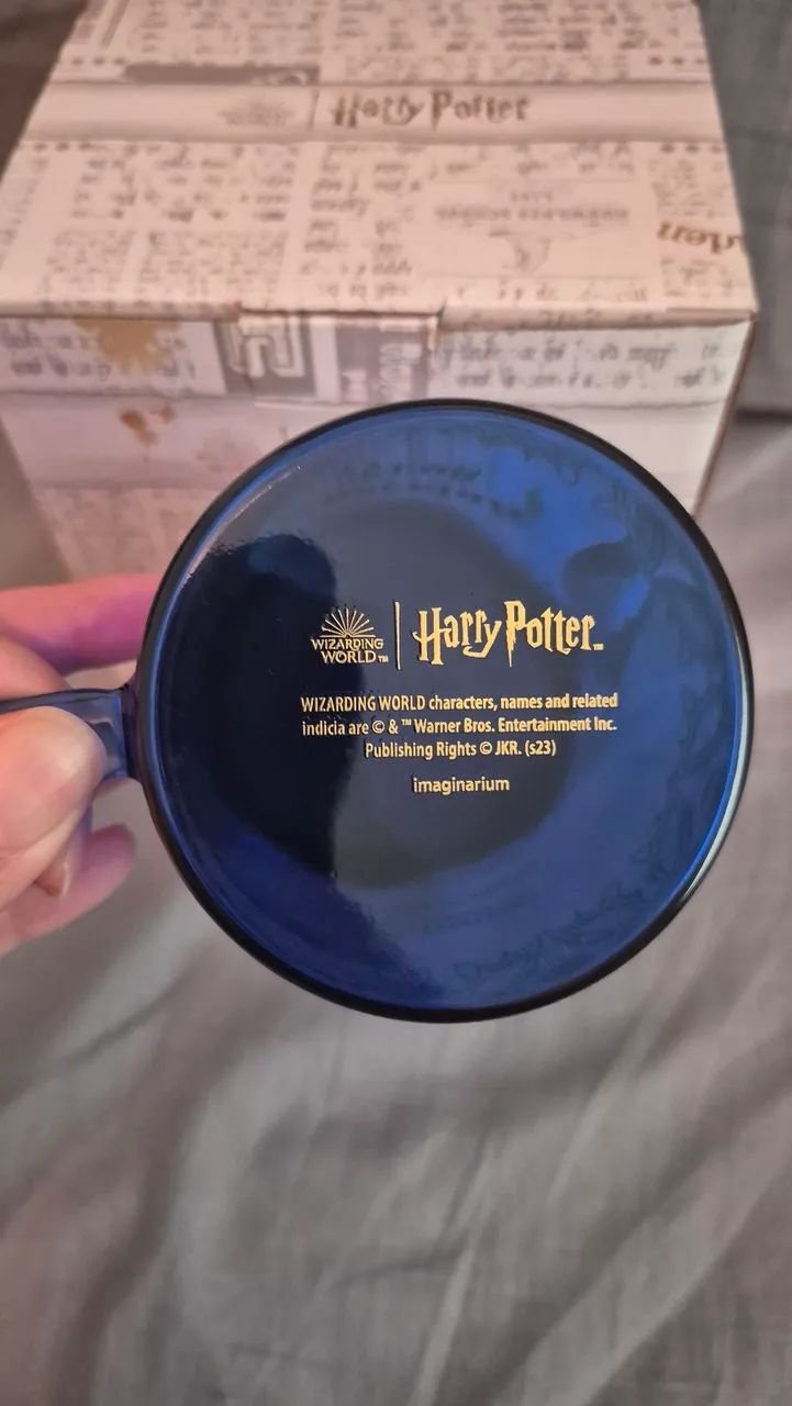Caneca de vidro com tampa harry potter sapo de chocolate imaginarium  - Foto 4