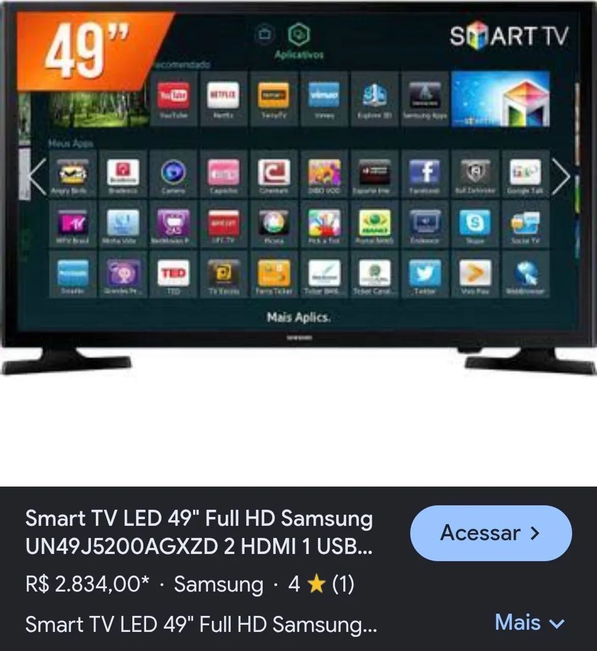 Tv samsung 49 