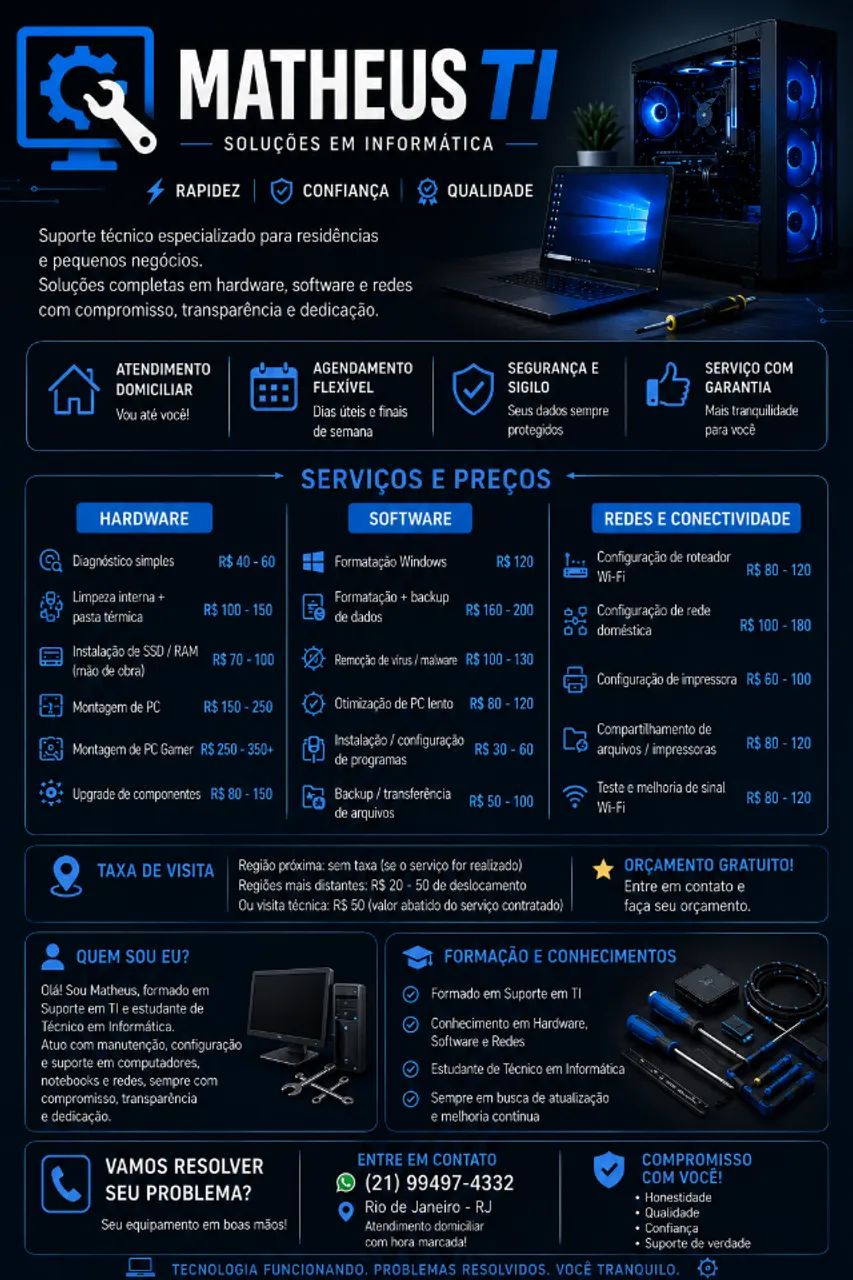 MATHEUS TI | SUPORTE E MANUTENÇÃO DE INFORMÁTICA ? RJ