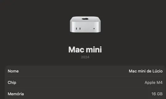Mac Mini M4 [Garantia Apple + Nota Fiscal] - Impecável - Foto 5