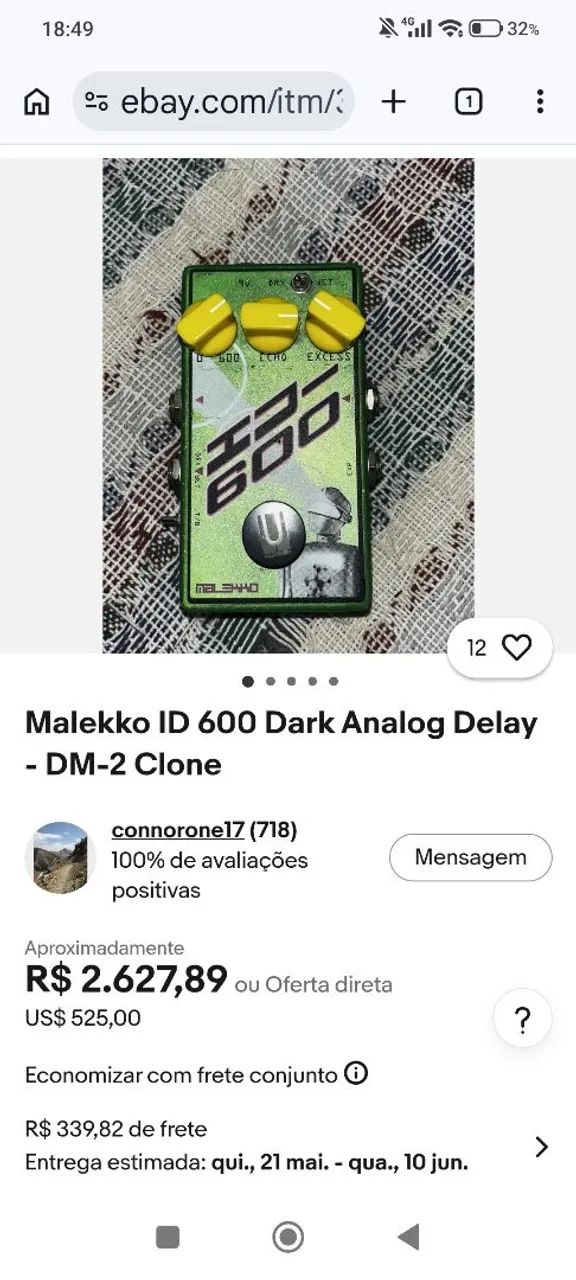 Pedal Malekko ID 600 Dark - Foto 2