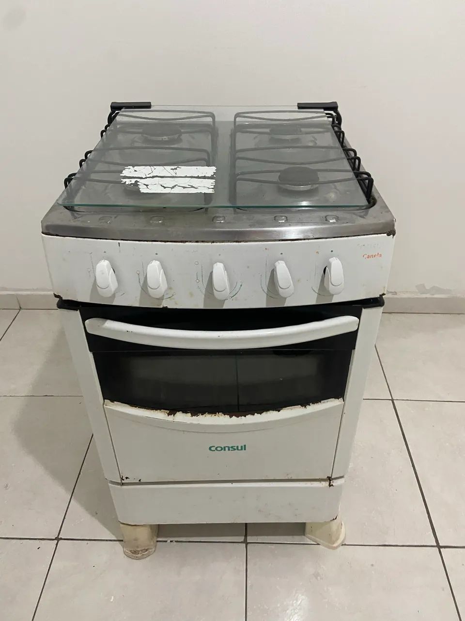 Fogão simples funcionando tudo 