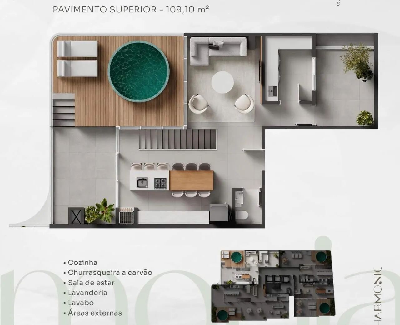 Cobertura duplex com 4 suítes e 218 m² no NF Harmonic, Itajaí - Foto 3