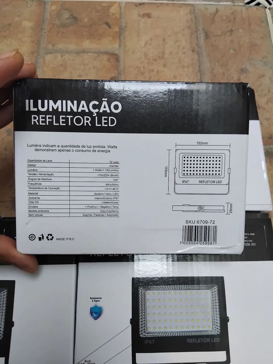 Refletor Led 300w Premium Fachada Jardim Garagem 127/220v Preto Branco-frio - Foto 5