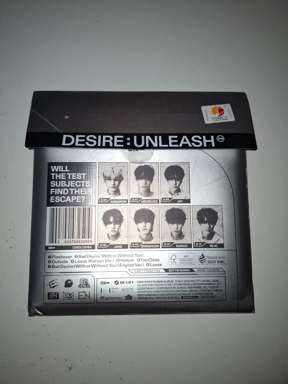 Álbum Enhypen Desire Unleash Engene Heeseung  - Foto 2