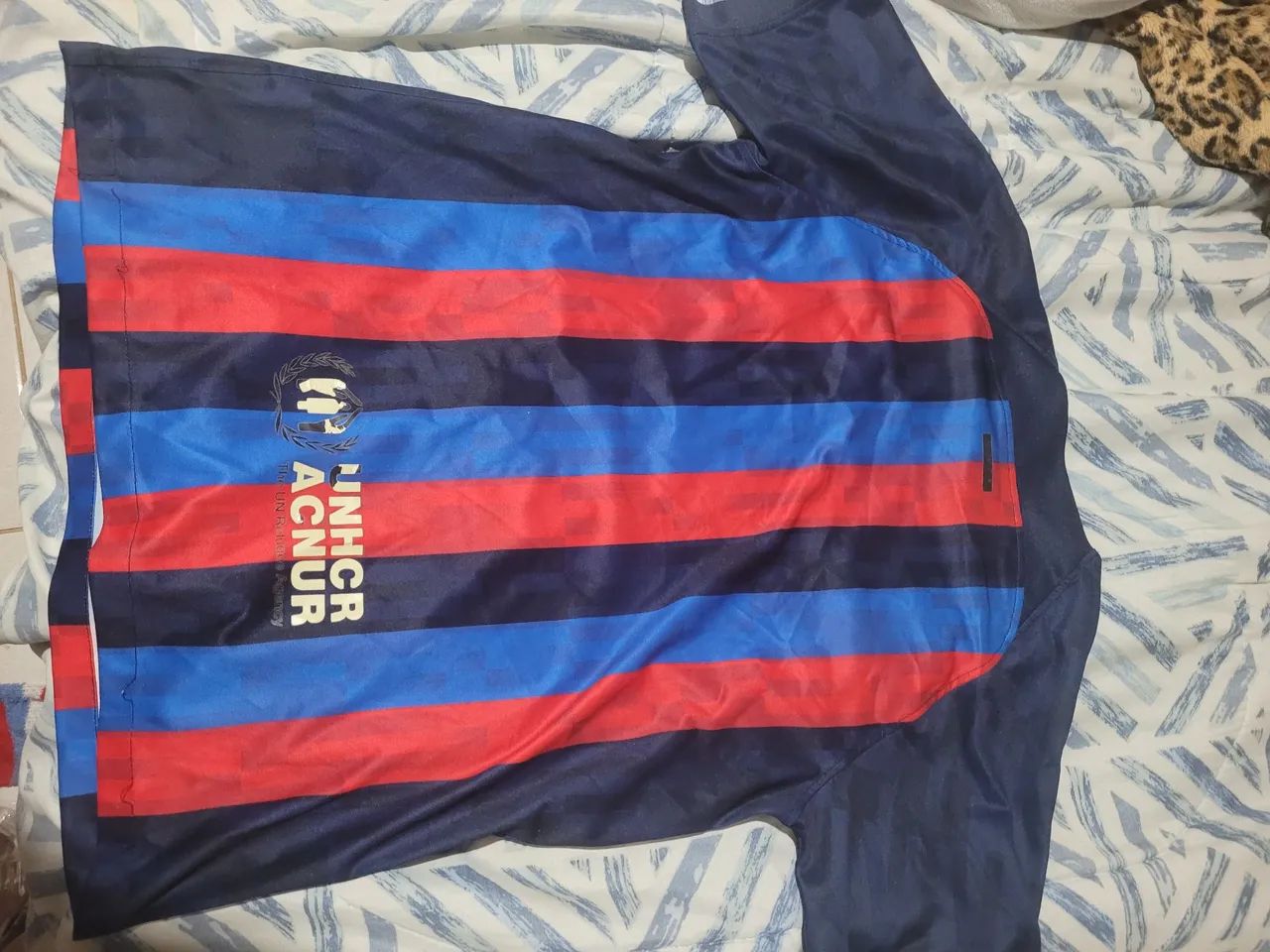 Camisa Barcelona Home 22/23 Torcedor Nike Masculina - Azul e Grená - Foto 2