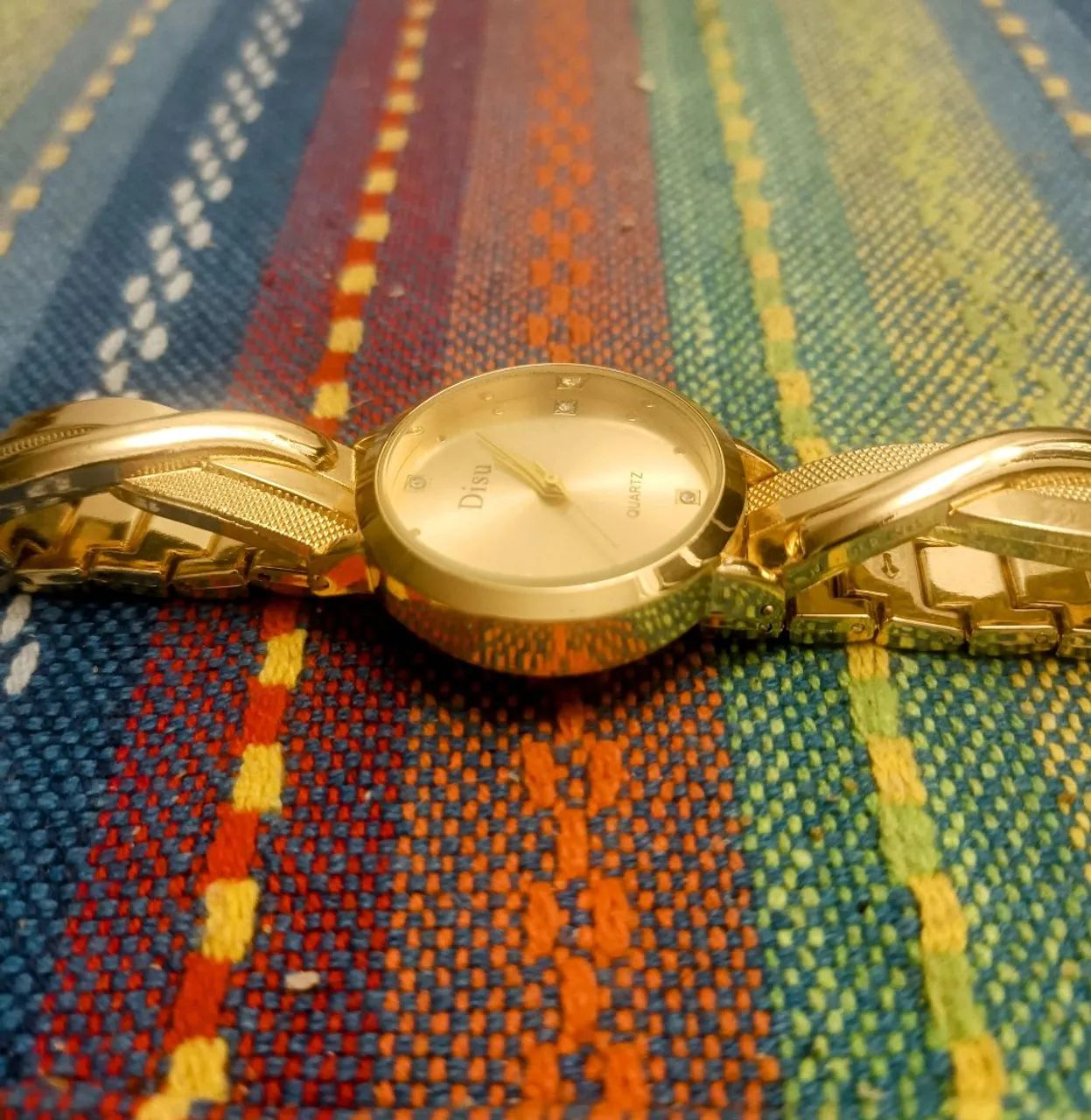 Relógio Disu Inoxidável Dourado - Quartz - Foto 5