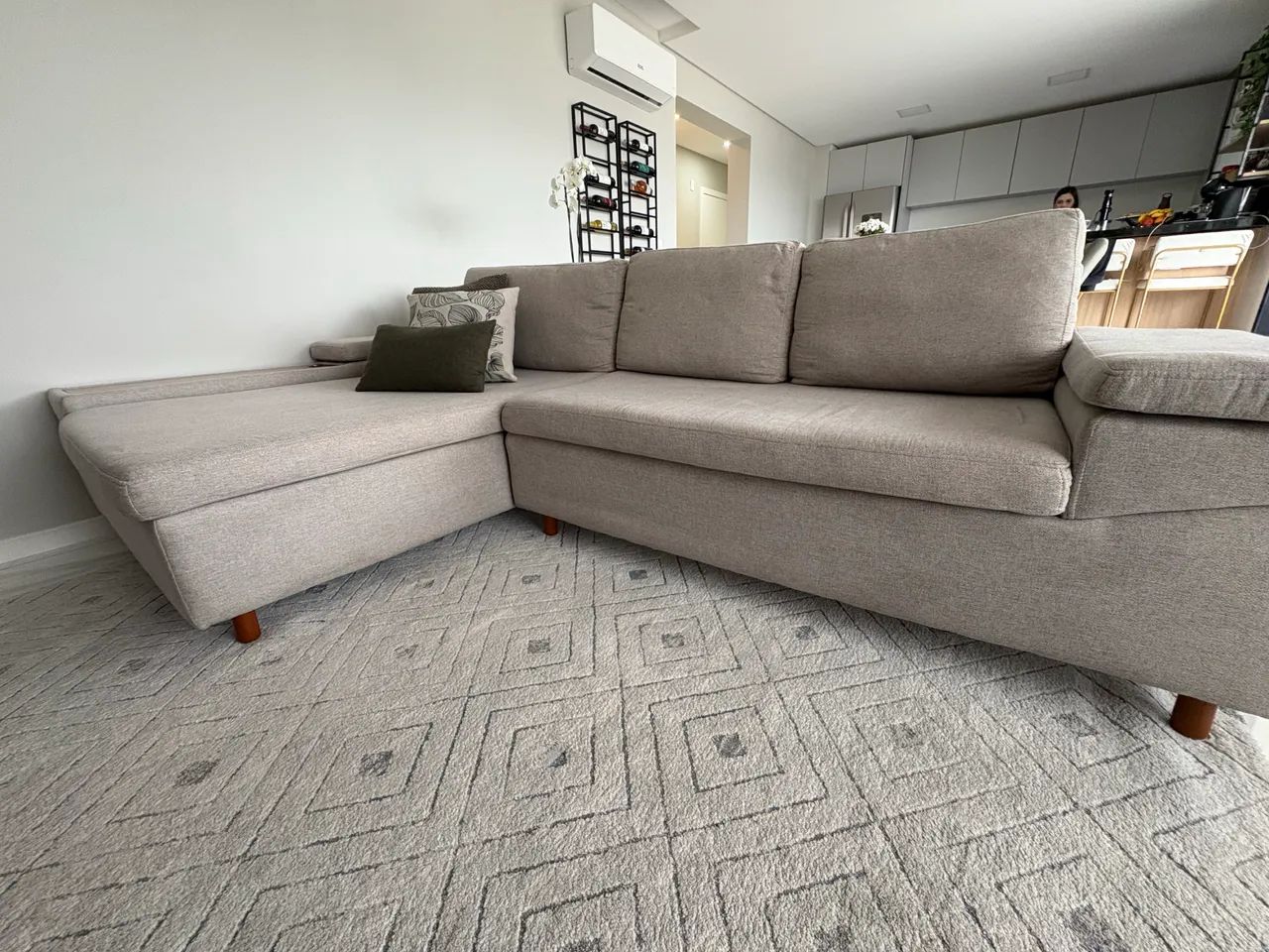 Sofa linho fixo - Foto 2