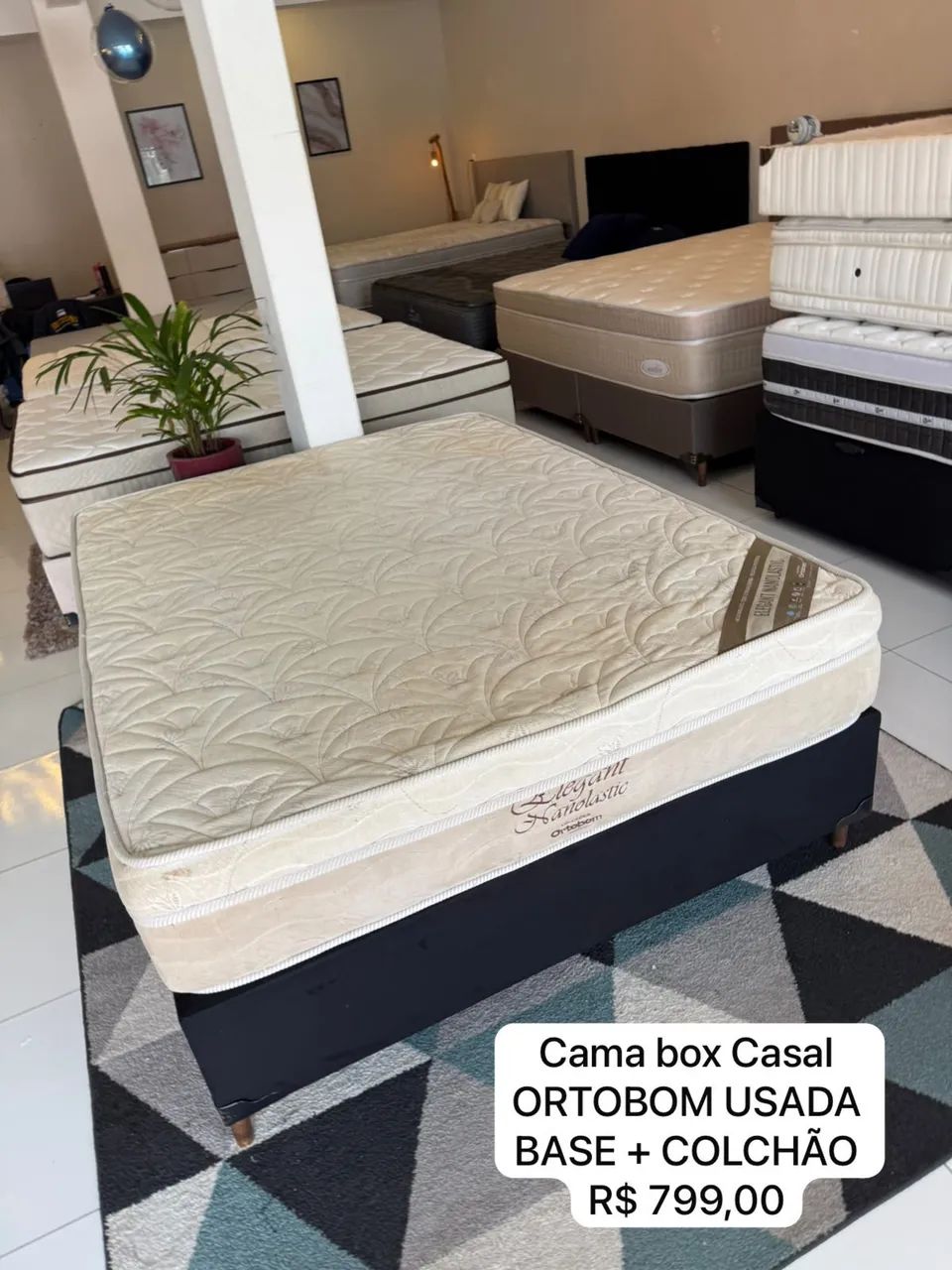 Cama Box Casal ORTOBOM USADA - ENTREGO 