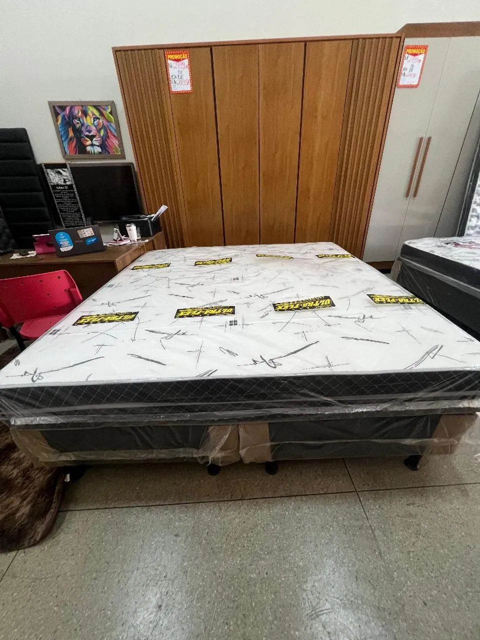 Colchão super king molas ensacadas mais base box 