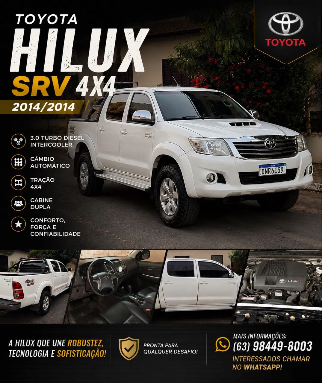 Toyota Hilux Hilux CD SRV D4-D 4x4 3.0 TDI Diesel Aut 2014