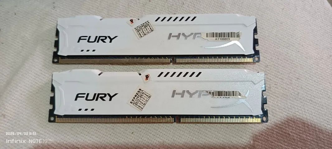2 MEMORIA RAM DDR3 HYPER X 4GB (8GB)