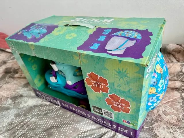 Kit de Patins Stitch - PERFEITO E SUPER NOVINHO - Foto 4