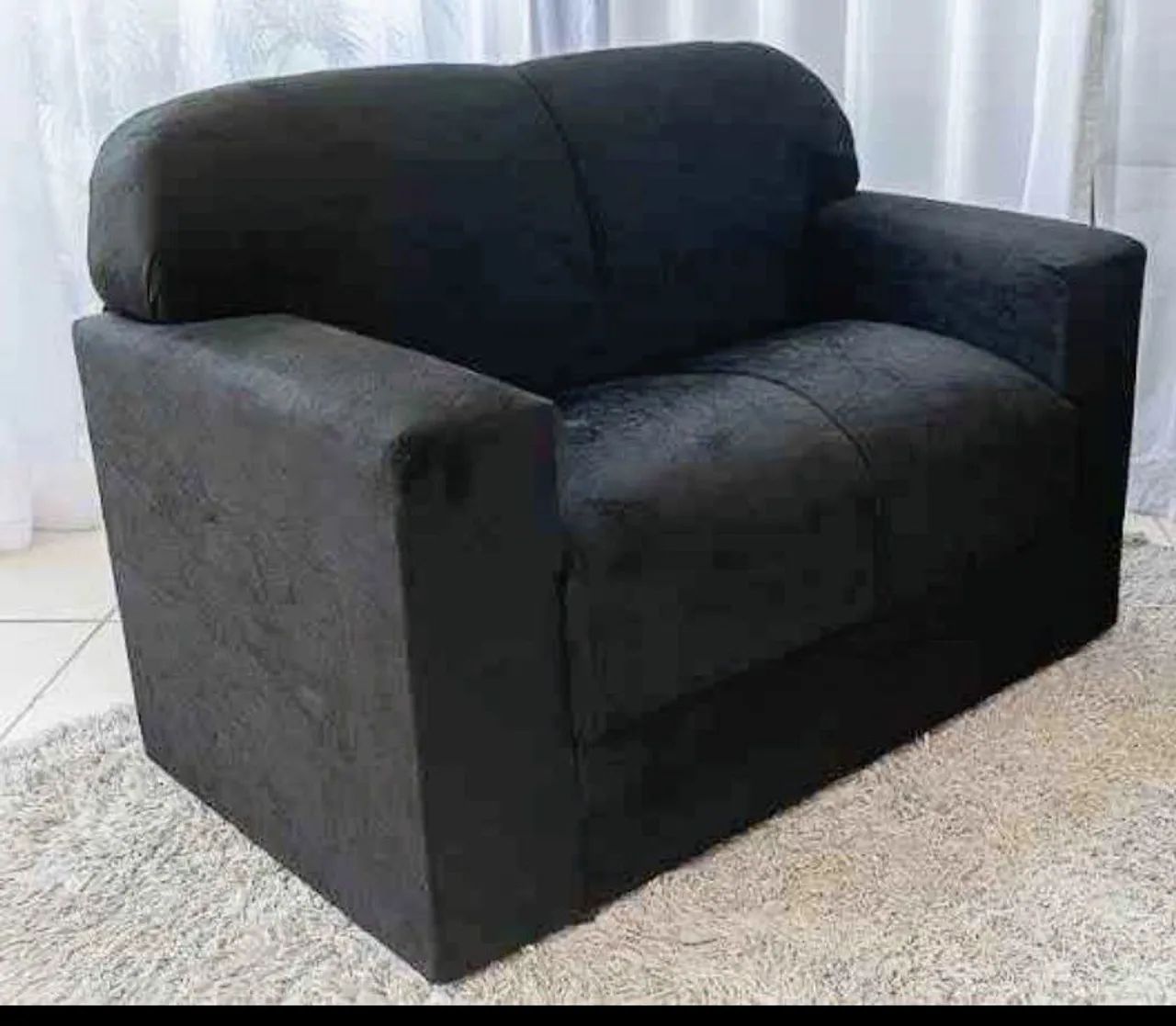 Sofá Xaropinho Suede 2 lugares / várias. Cores / pague na entrega  - Foto 3