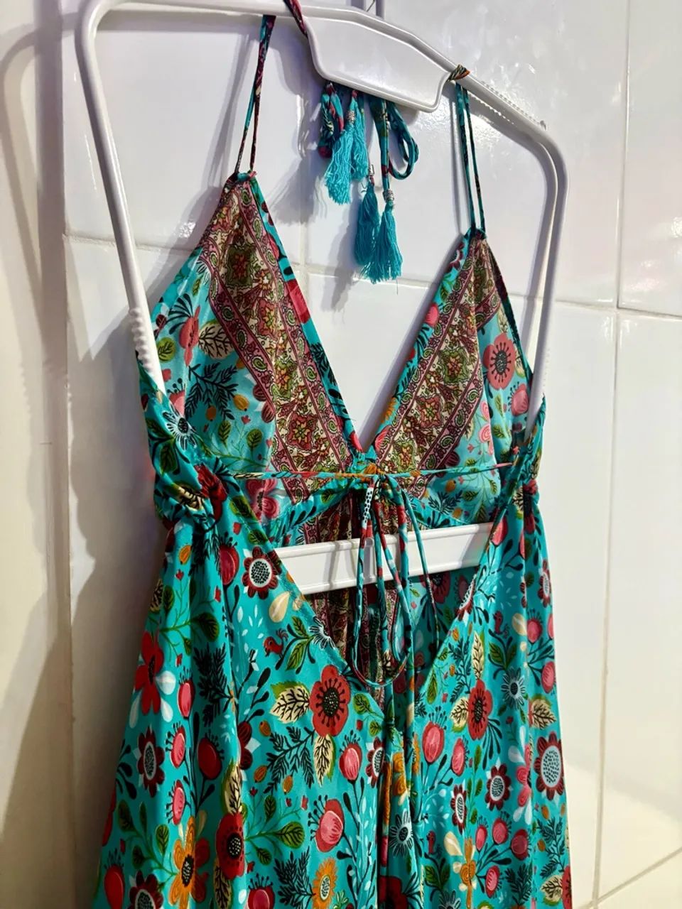 Vestido indiano boho chique costas em v - Foto 5
