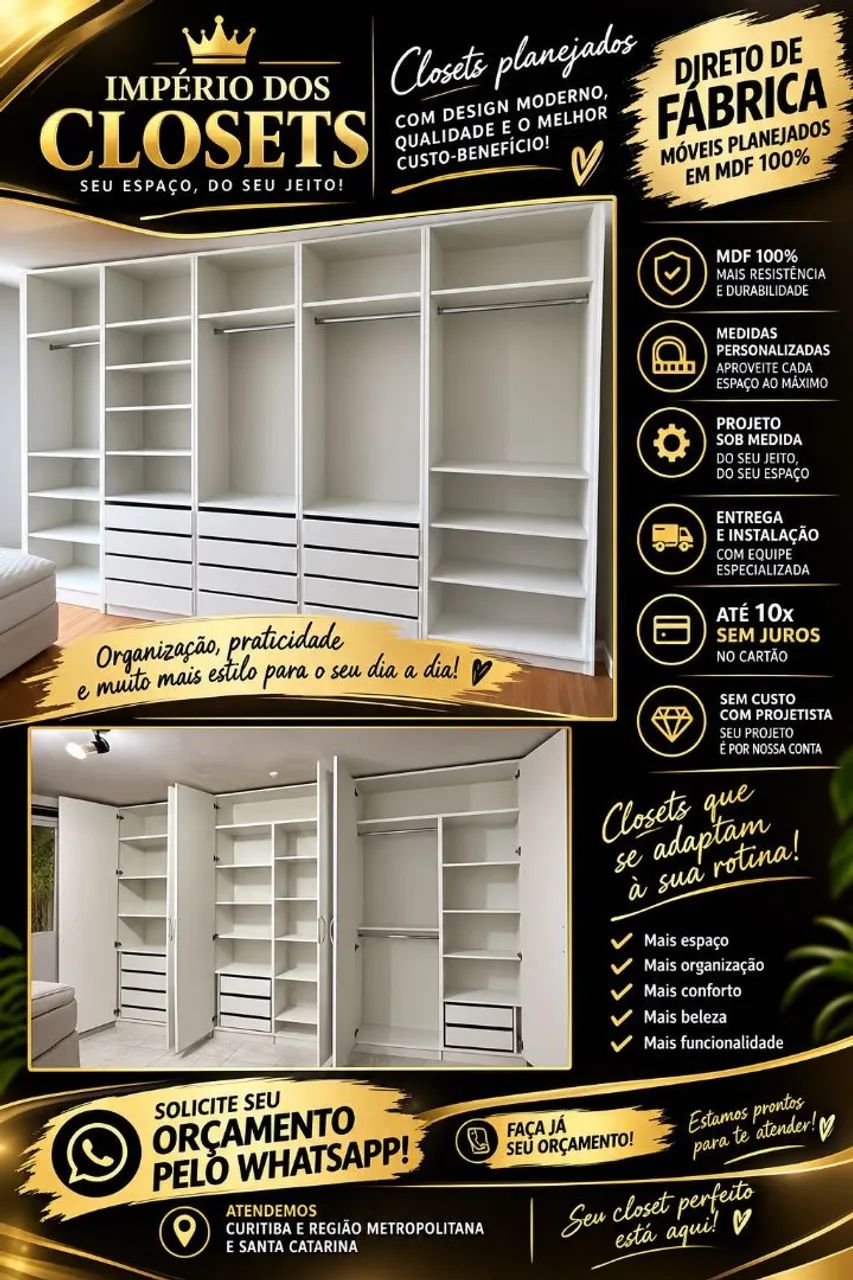 Closet direto da fábrica sc