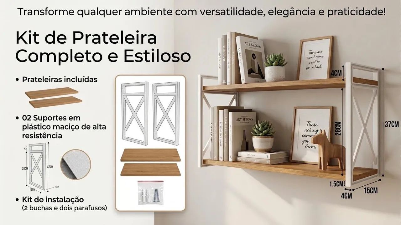 Prateleiras e suporte  - Foto 4