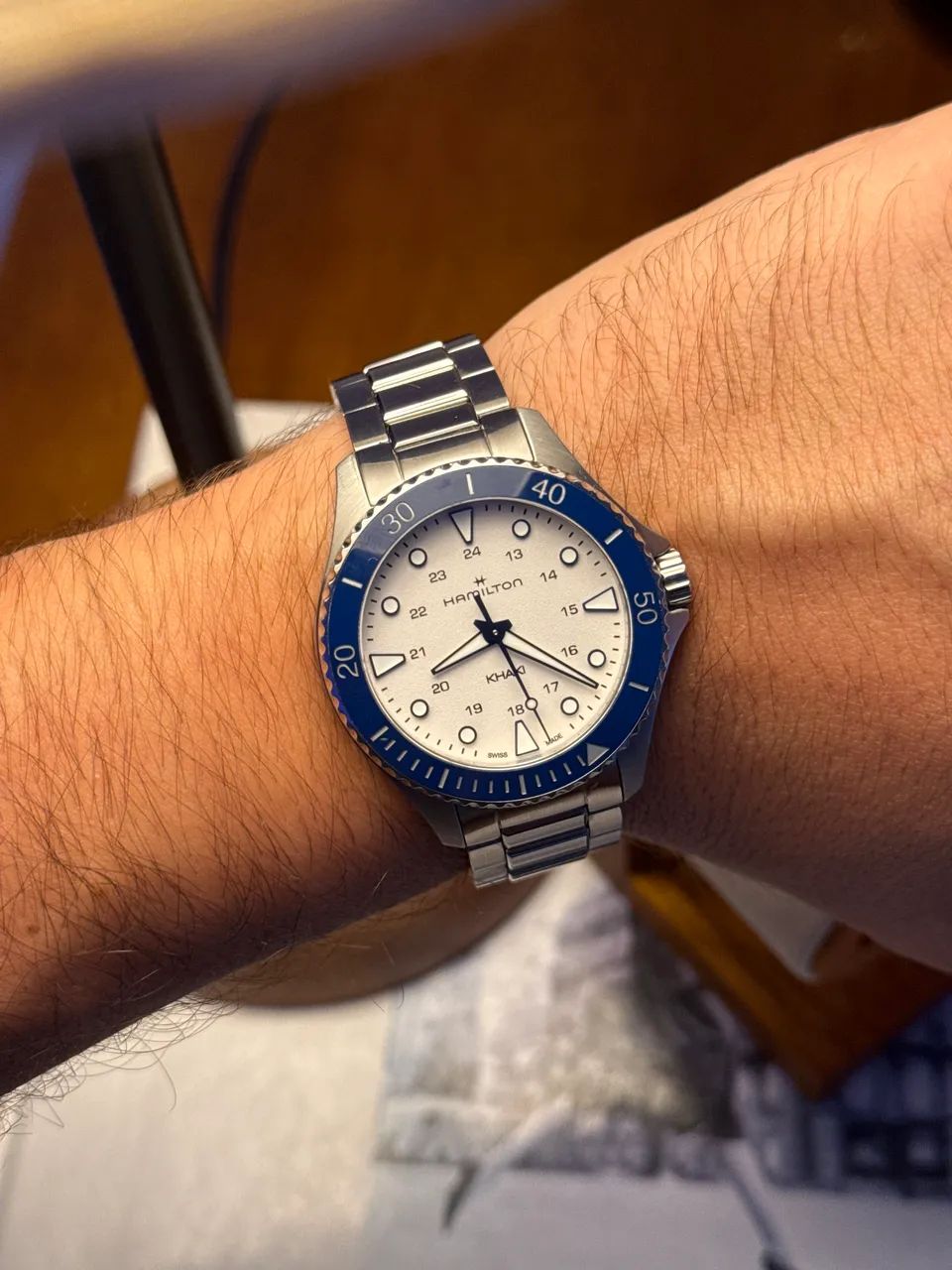 Relógio Hamilton khaki field navy 37mm - Foto 2