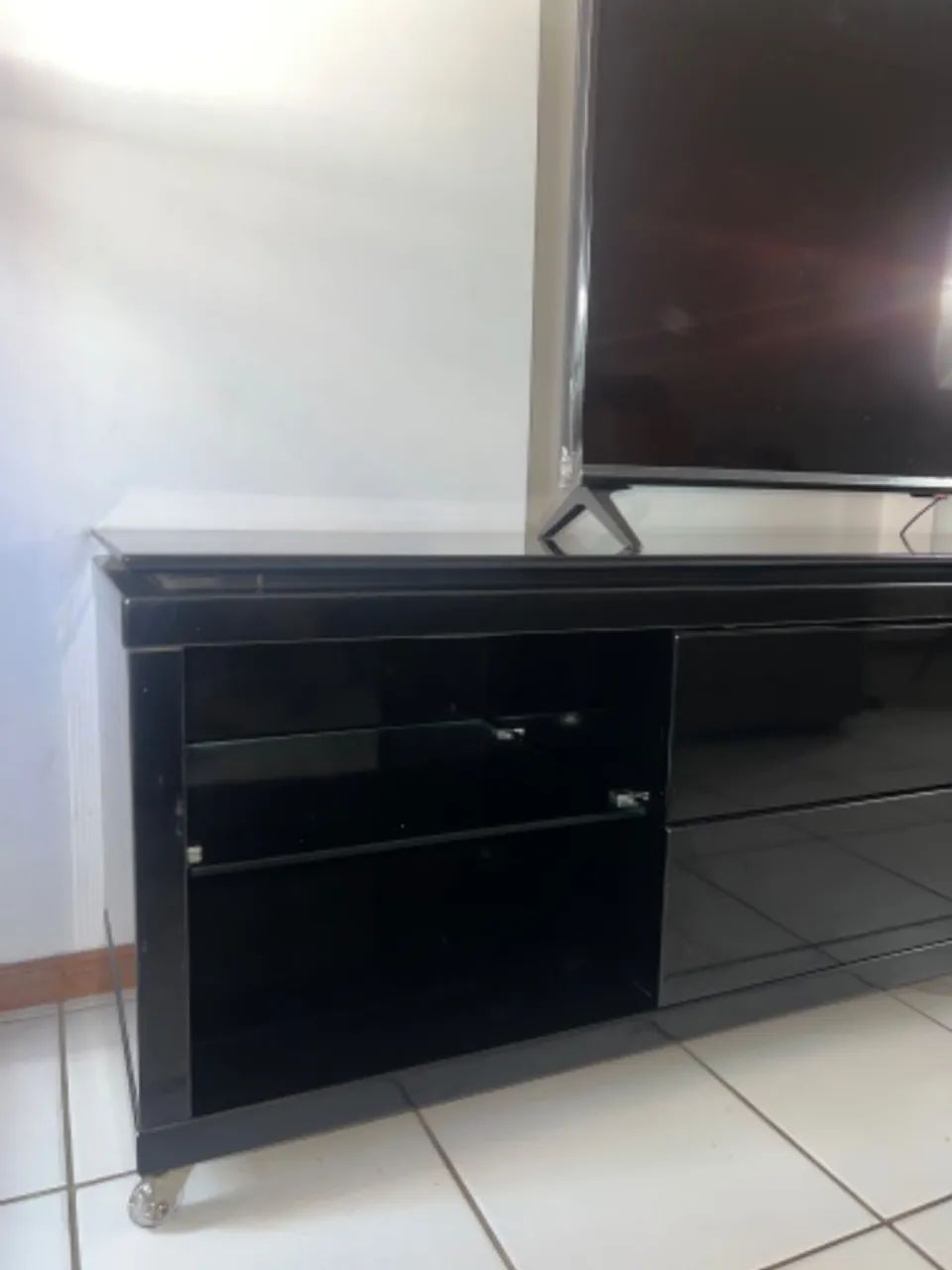 Rack para TV preto laqueado - Foto 4