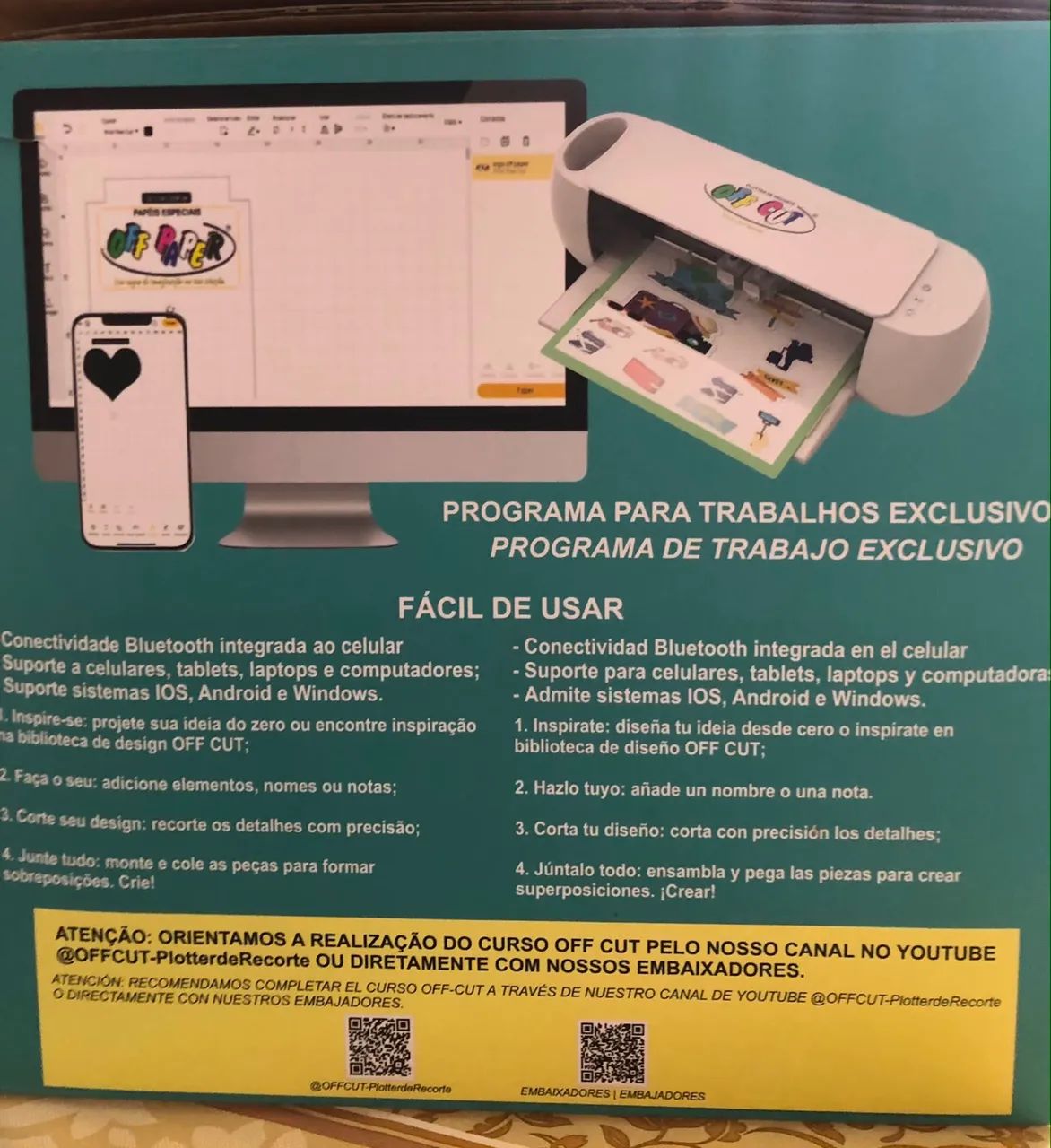 Plotter de Recorte Off Cut Rosa - Nova, Nunca Usada + Acessórios - Foto 3