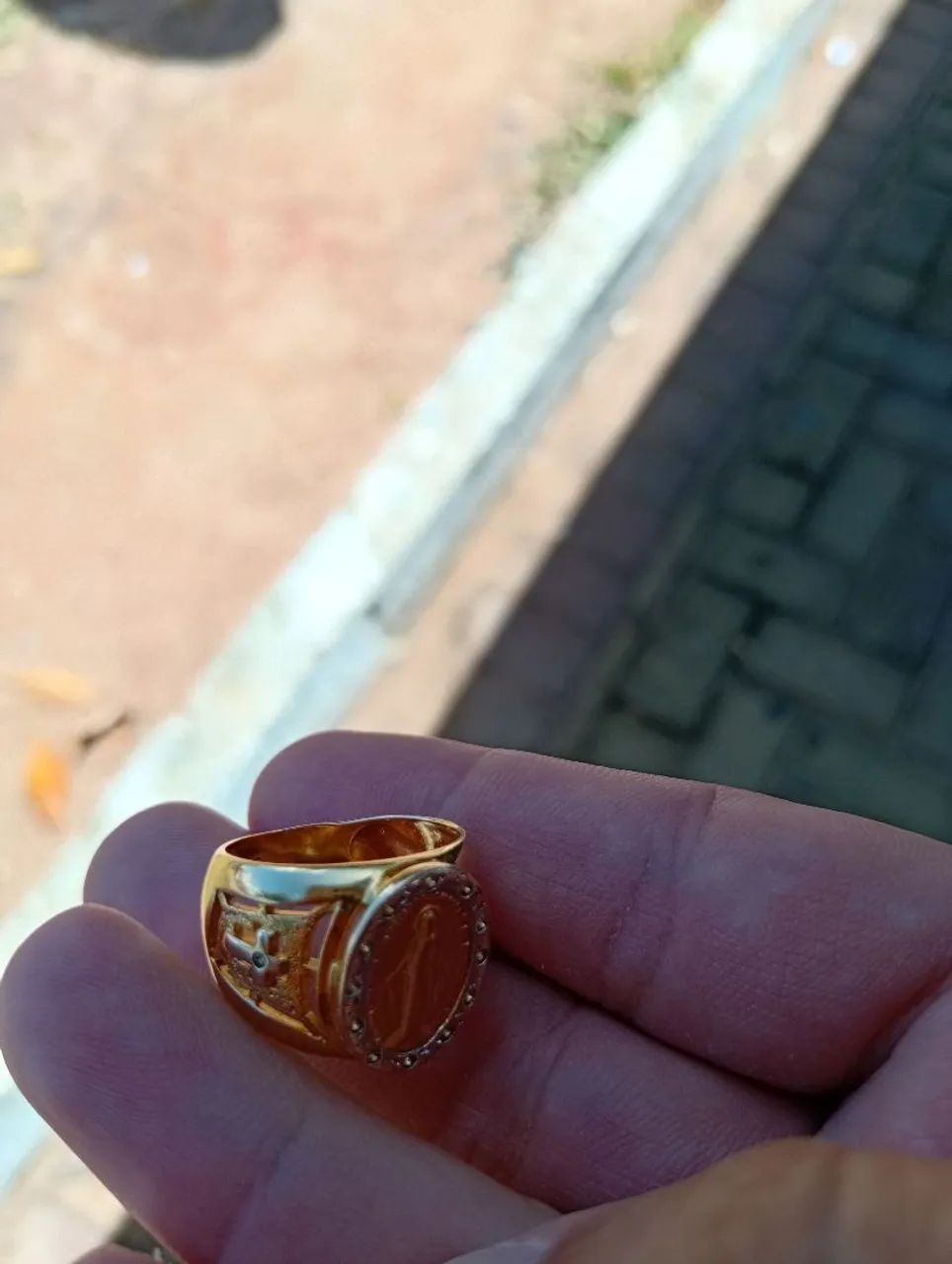 Anel banhado a ouro - Foto 3