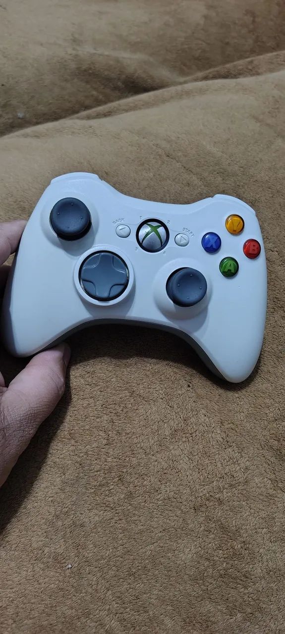 controle de Xbox 360 original branco funcionando 