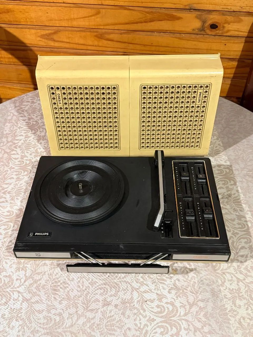 Toca disco vinil maleta Philips 623 antiguidades vintage funcionando 100% - Foto 5
