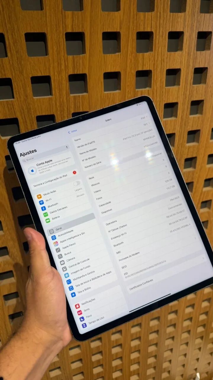 iPad Pro 12.9 M1 128GB 5ª Geração + CELULAR - PENCIL - CASE - CARREGADOR NOVO - Foto 2
