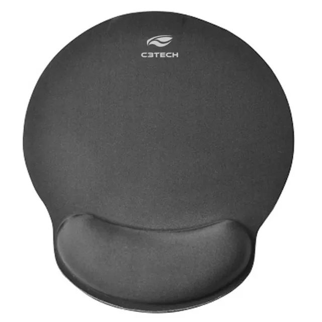 Mouse Pad com Apoio de Pulso Grande Preto C3Tech - Foto 4