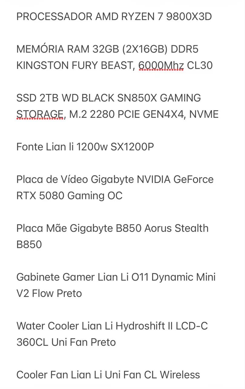 PC Gamer 9800X3D, RTX 5080, 32GB, 2TB - Foto 4