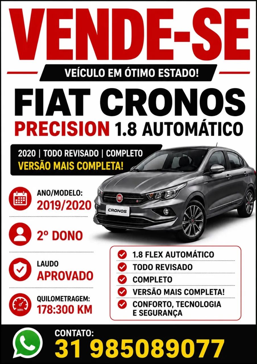 Fiat Cronos Precision 1.8 16V Flex Aut. 2020