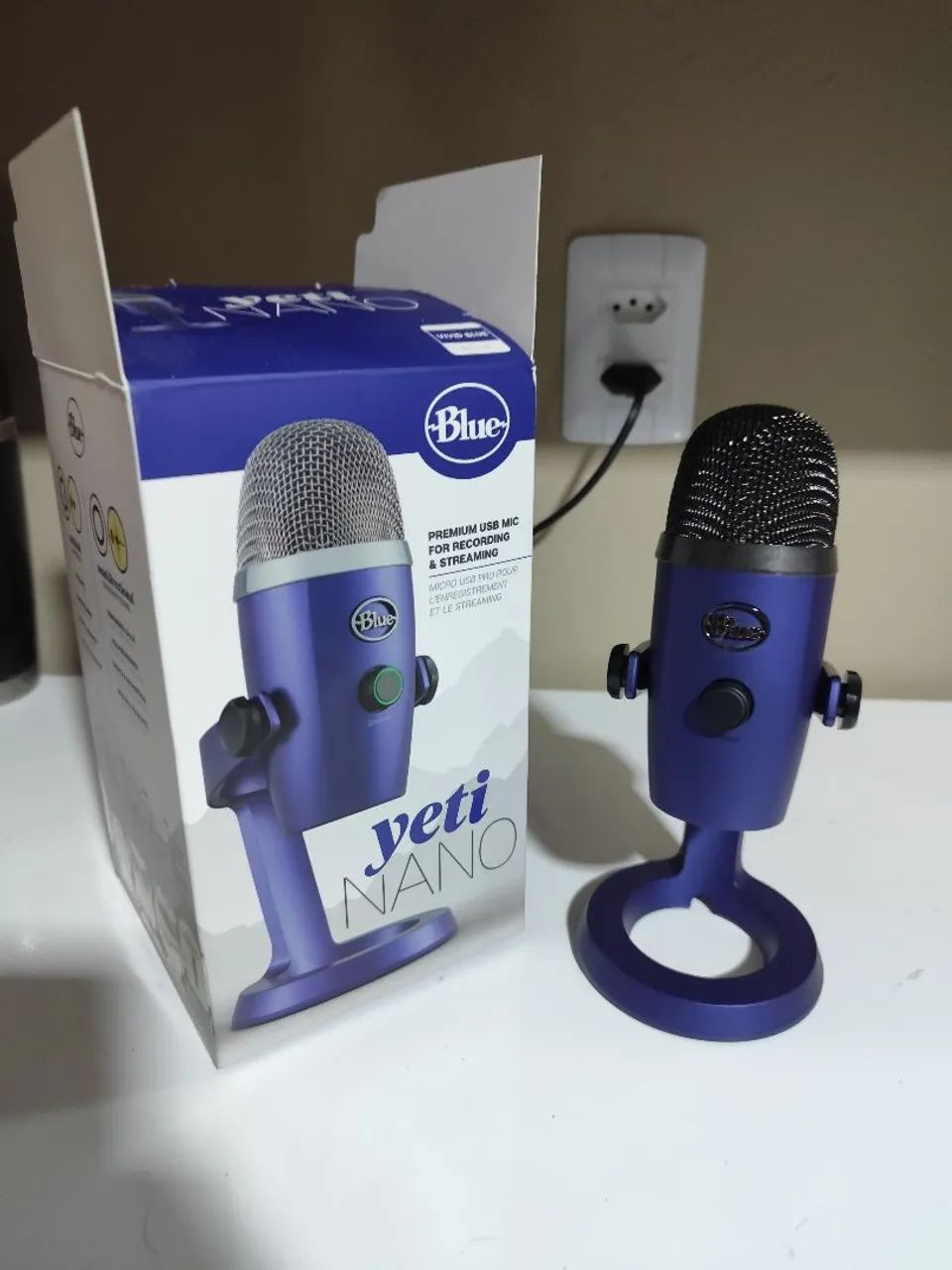 MICROFONE BLUE YETI NANO - CAIXA ORIGINAL/NOTA FISCAL