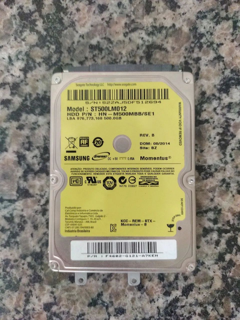 Disco Rígido 500GB Samsung 
