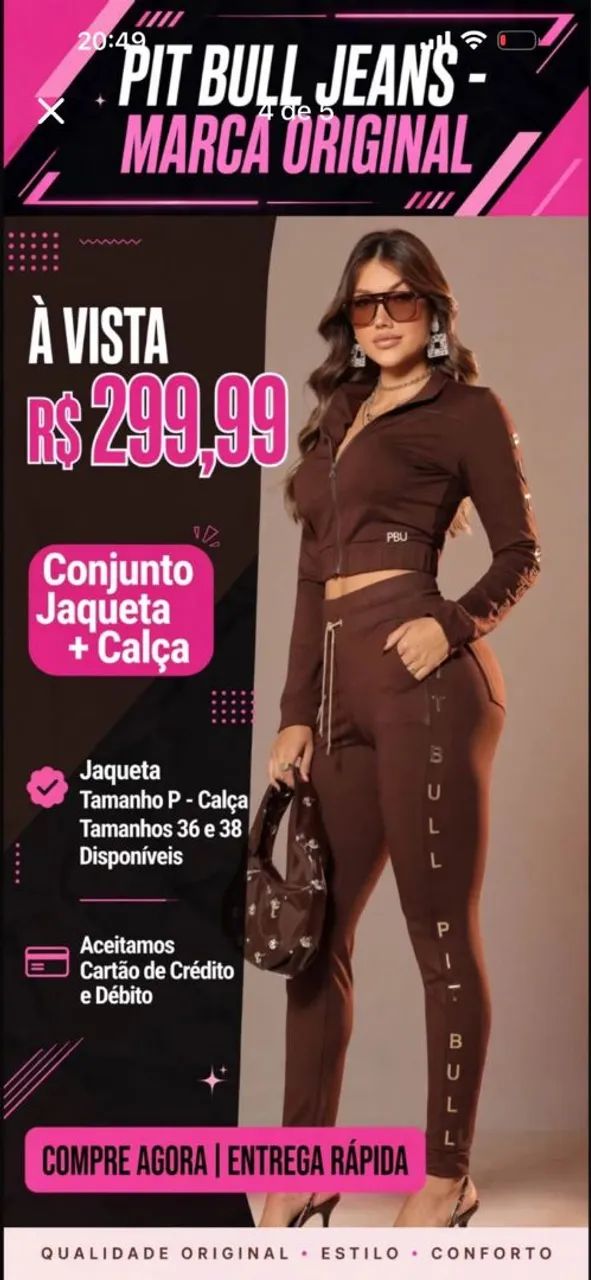 Jaqueta+ calça pit bull 