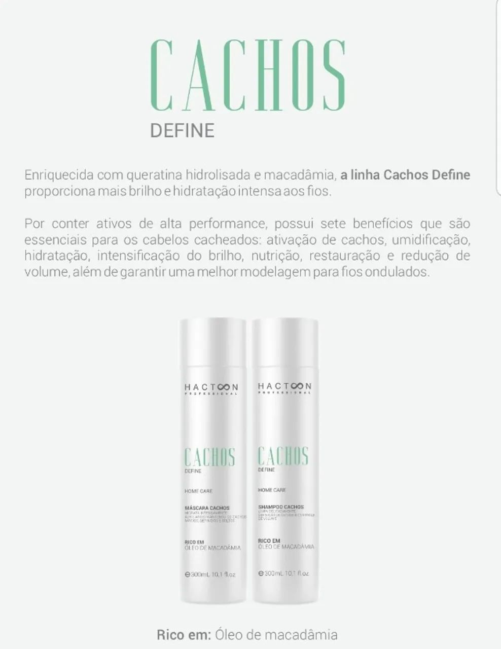kit de Shampoo + Máscara para cabelos cacheados