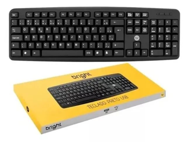 Teclado Preto USB Bright